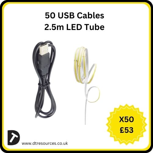 USB cables and LED Tube (Kit of 50)