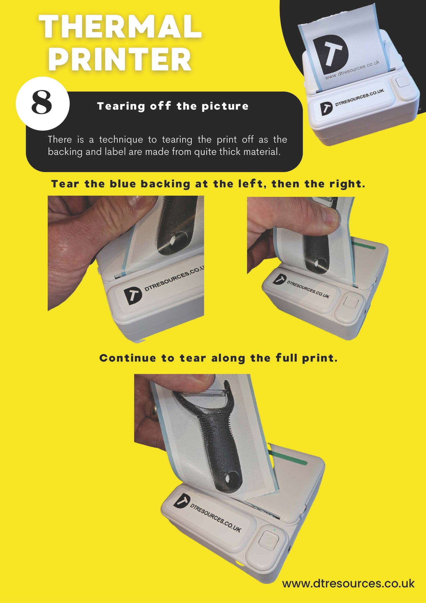 Thermal Printer Instructions - digital download