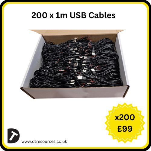 200 x 1m USB cables