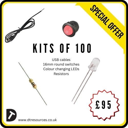 100 Flashing RGB LED Kit + 16mm Rocker Switch – DTRESOURCES Limited