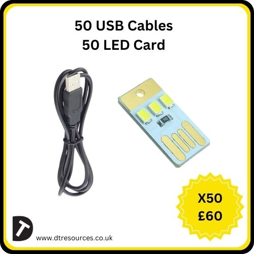 USB cable and LED card (KIT OF 50)