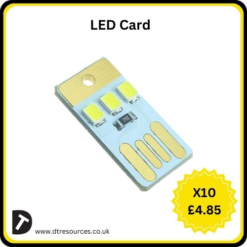 LED card x 10 per pack – DTRESOURCES Limited
