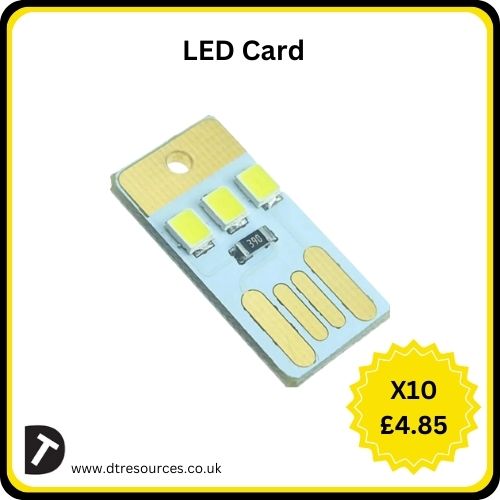 LED card x 10 per pack