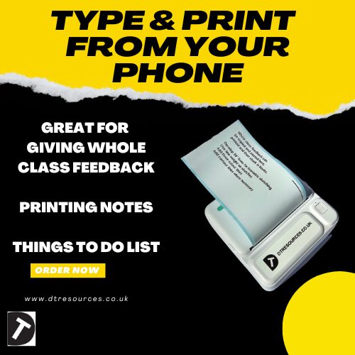 Bluetooth Thermal Printer + free paper and sticker roll
