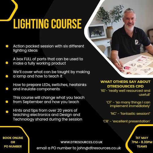 Lighting Course 1st May 2024 - 7pm - 8.30pm via MS Teams