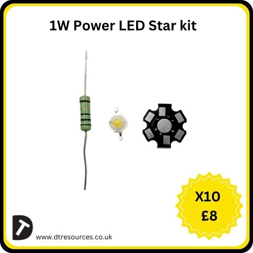 1W Star Light LEDs (Kit of 10)